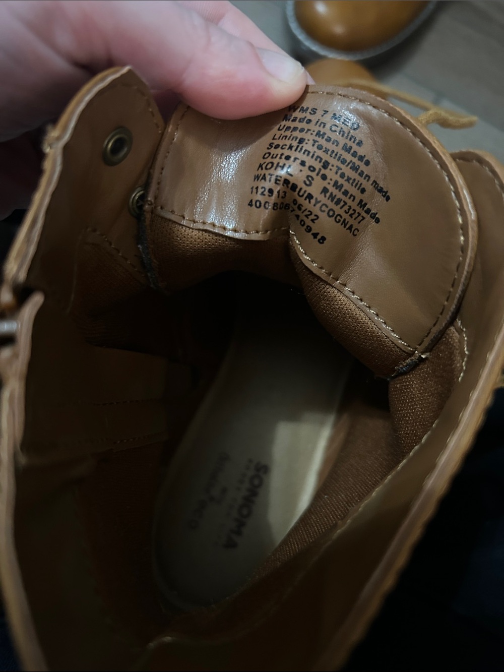 Women’s Tan Leather Lace-Up Ankle Boots - Picture 4 of 4